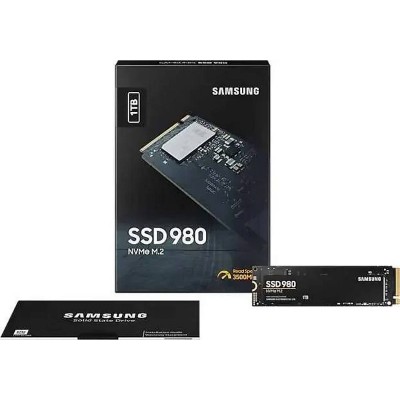 Накопитель SSD Samsung 980 NVMe M.2 1000 ГБ [MZ-V8V1T0BW]